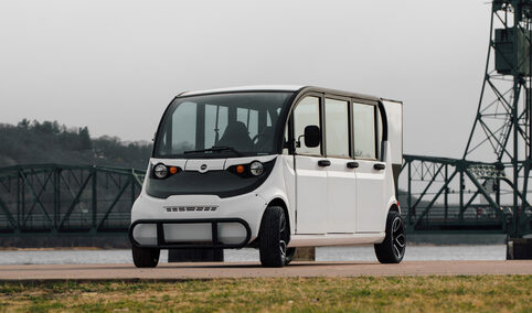 GEM e6 Passenger Shuttle Street-Legal Low-Speed Vehicle with Doors and Seating for 6